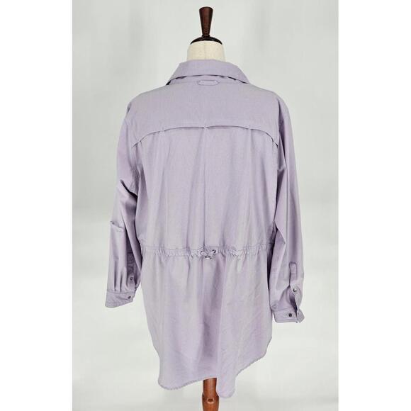 Duluth Trading Co Sol Survivor Shirt Jac Womens 2X Lavender Sun Protection - Picture 6 of 12